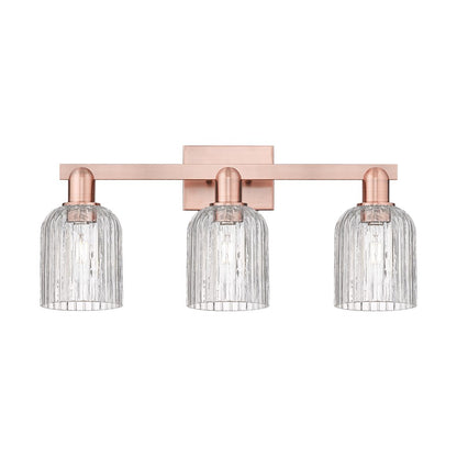 Innovations Bridal Veil 3Lt 24" Bath Light, Copper/Clear