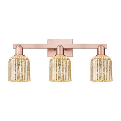 Innovations Bridal Veil 3Lt 24" Bath Light, Copper/Mercury - 716-3W-AC-G559-5ME