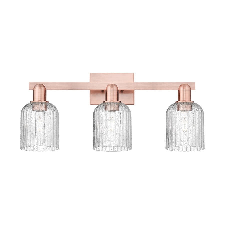 Innovations Bridal Veil 3Lt 24" Bath Light, Copper/Seedy