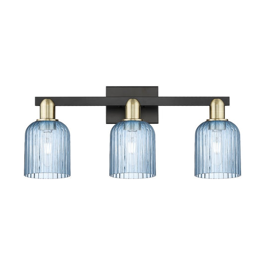 Innovations Bridal Veil 3Lt 24" Bath, Black Brass/Blue - 716-3W-BAB-G559-5BL
