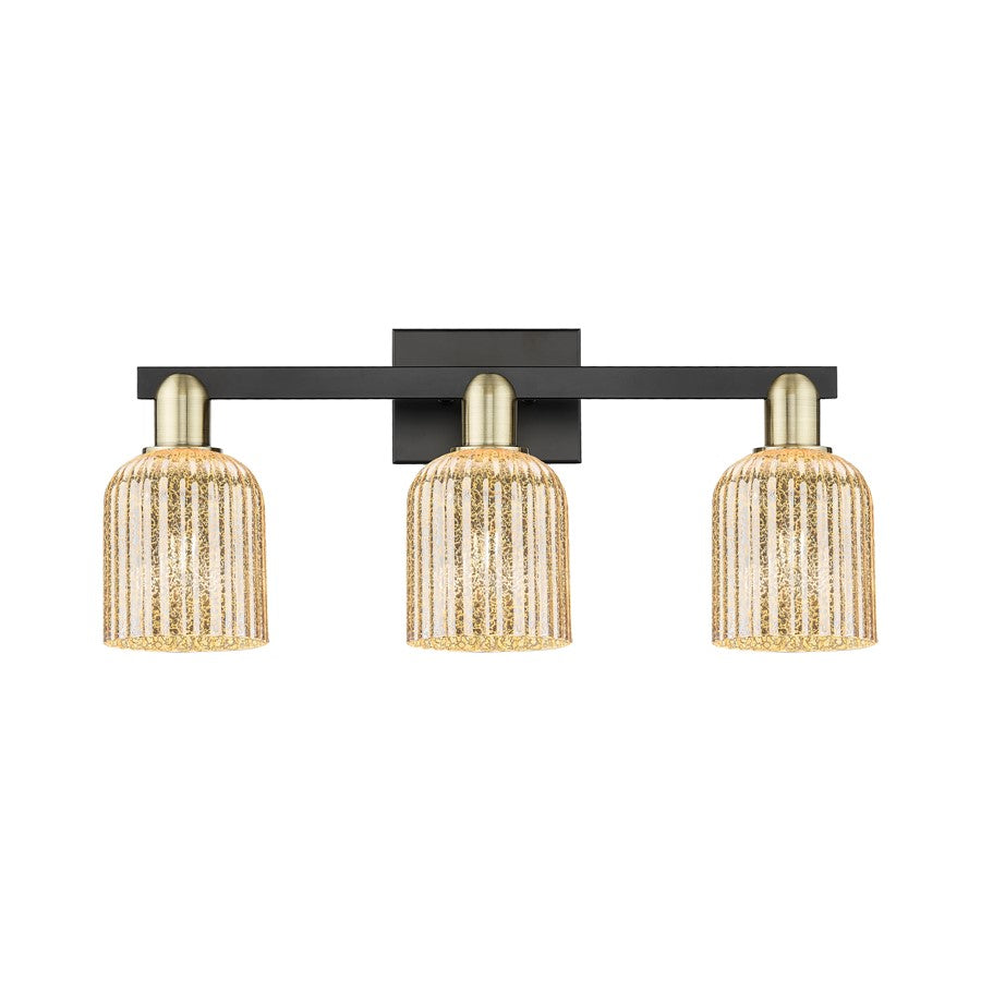 Innovations Bridal Veil 3Lt 24" Bath, Black Brass/Mercury