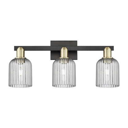 Innovations Bridal Veil 3Lt 24" Bath, Black Brass/Smoke - 716-3W-BAB-G559-5SM