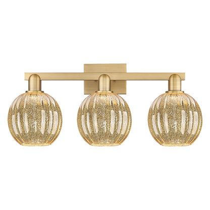 Innovations Preston 3Lt 26" Globe Bath, Brushed Brass/Mercury