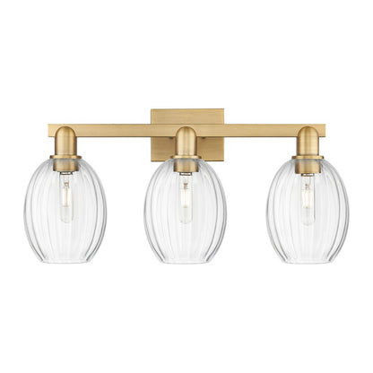 Innovations Preston 3Lt 26" Bell Bath, Brushed Brass/Clear - 716-3W-BB-G459-6CL