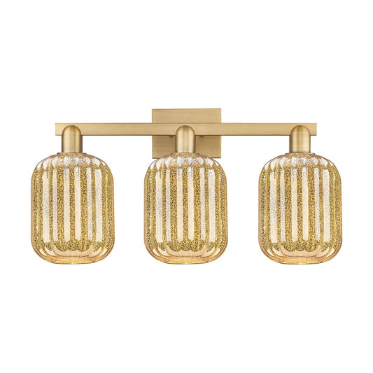 Innovations Preston 3Lt 26" Jar Bath, Brushed Brass/Mercury - 716-3W-BB-G460-7ME
