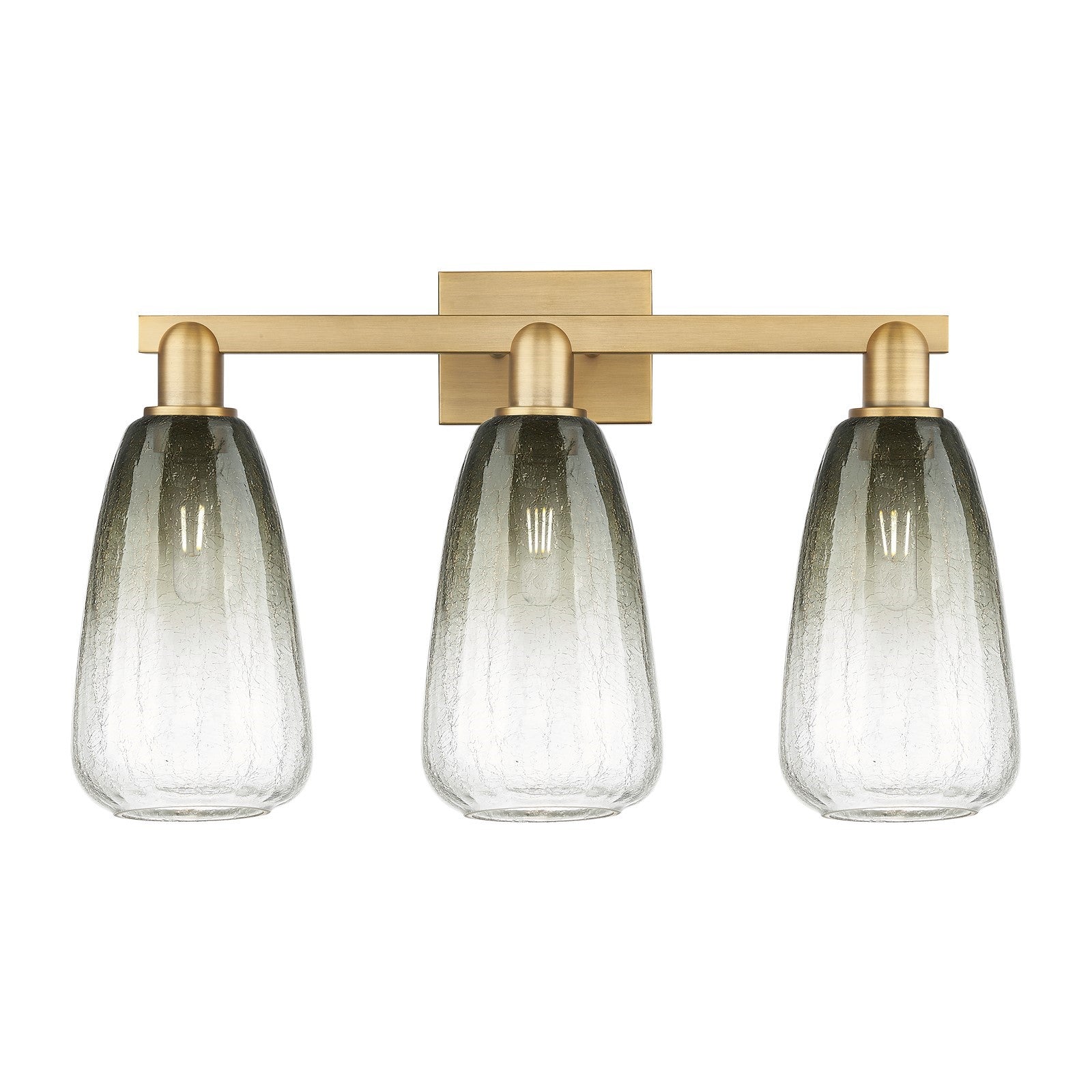 Innovations Brookhaven Almond 25in 3-Light Bath Vanity Light | Industrial Brushed Brass and Slate Glass | Bathroom Vanity | 25 | Model 716-3W-BB-G480-6SL