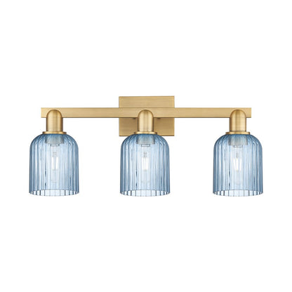 Innovations Bridal Veil 3Lt 24" Bath, Brushed Brass/Blue