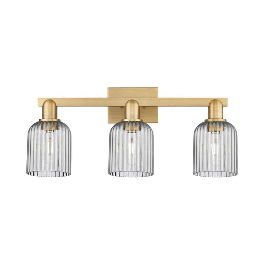 Innovations Bridal Veil 3Lt 24" Bath, Brushed Brass/Smoke - 716-3W-BB-G559-5SM