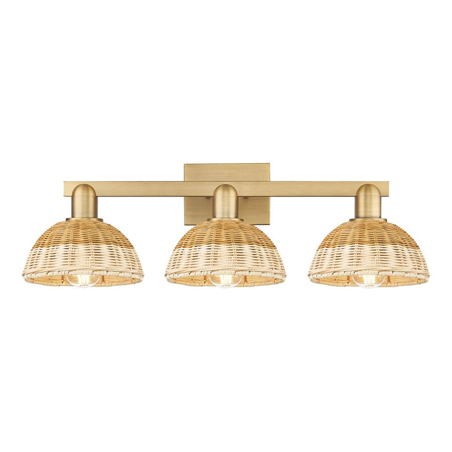 Innovations Natural Ballston Dome 3Lt 26" Bath/Brushed Brass/NF