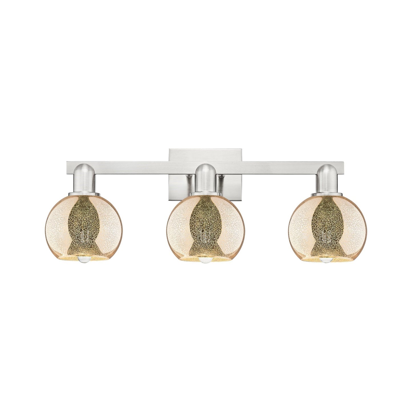 Innovations Athens 24in 3-Light Bath Vanity Light | Industrial Matte Black Steel and Mercury Glass | Bathroom Vanity | 23.88 x | Model 716-3W-BK-G128-6