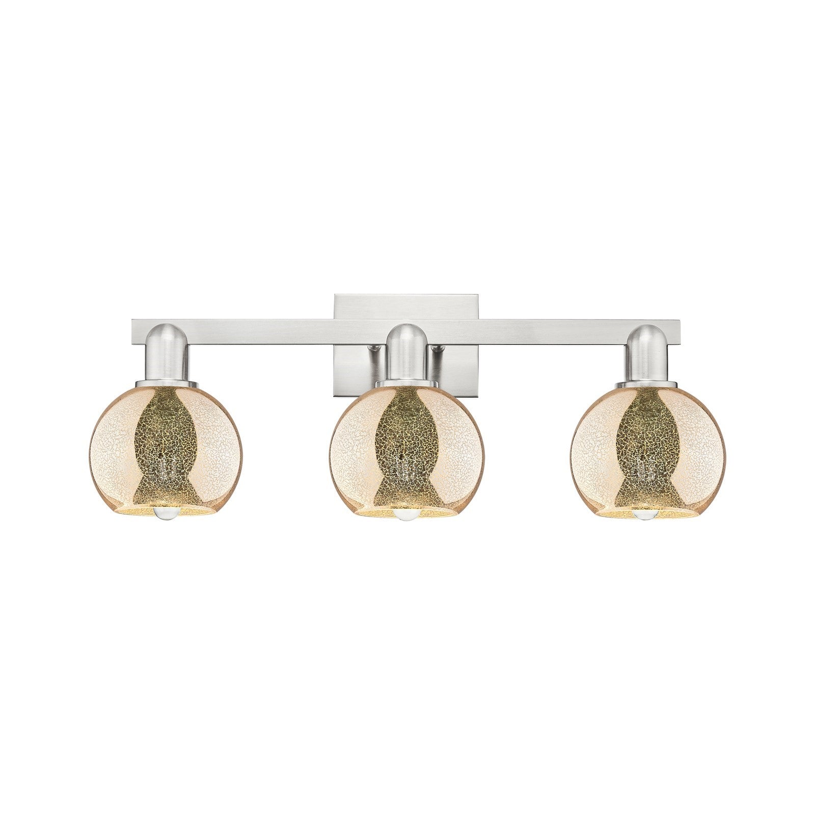 Innovations Athens 24in 3-Light Bath Vanity Light | Industrial Matte Black Steel and Mercury Glass | Bathroom Vanity | 23.88 x | Model 716-3W-BK-G128-6