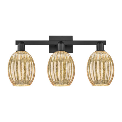 Innovations Preston 3Lt 26" Bell Bath Light, Black/Mercury - 716-3W-BK-G459-6ME