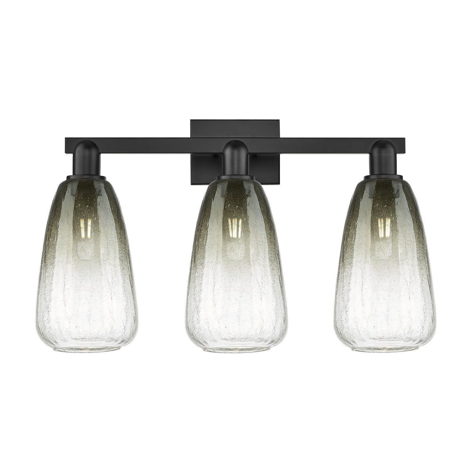 Innovations Brookhaven Almond 25in 3-Light Bath Vanity | Industrial Matte Black Steel and Slate Glass | Bathroom & Powder Room | Model 716-3W-BK-G480-6SL