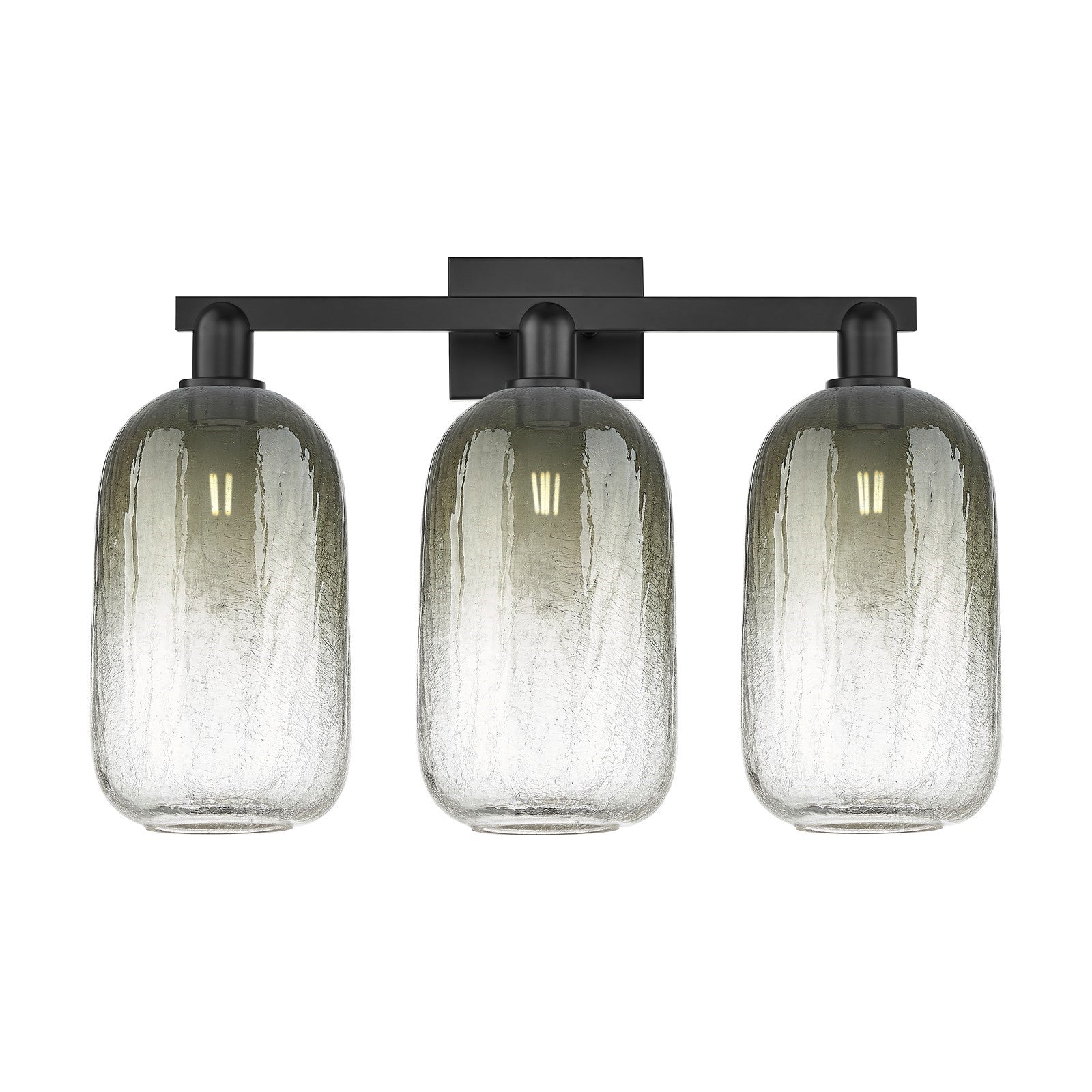 Innovations Brookhaven Cloche 26in 3-Light Bath Vanity | Industrial Matte Black Steel and Slate Glass | Bathroom Vanity & | Model 716-3W-BK-G482-7SL