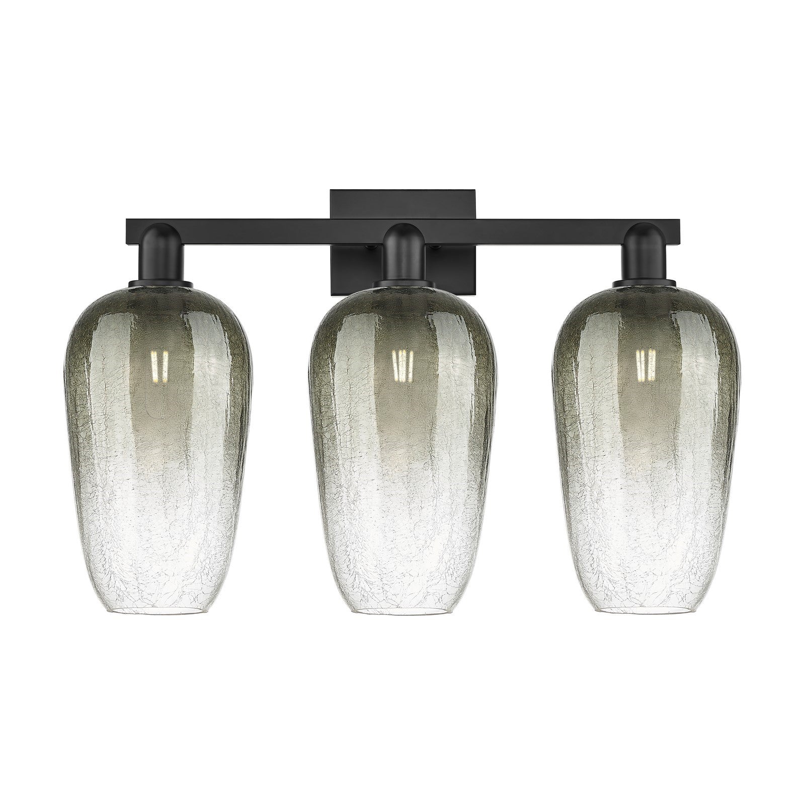 Innovations Brookhaven Flute 26in 3-Light Bath Vanity | Industrial Matte Black Steel and Slate Glass | Bathroom Vanity & Powder | Model 716-3W-BK-G484-7SL