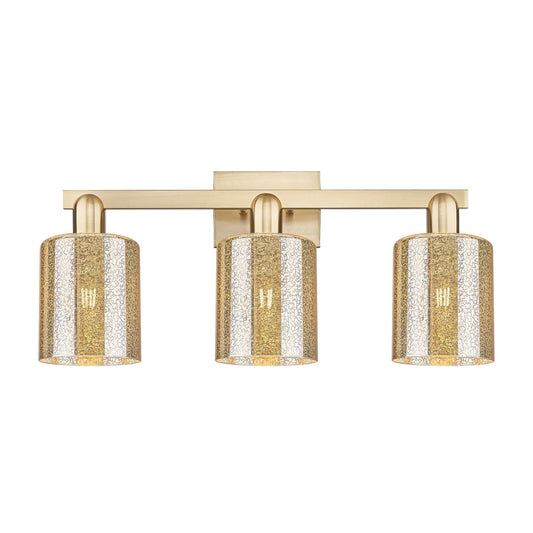 Innovations Cobbleskill 24in 3-Light Bath Vanity Light | Industrial Champagne Bronze Steel and Mercury Glass | Bathroom Vanity & | Model 716-3W-CB-G116