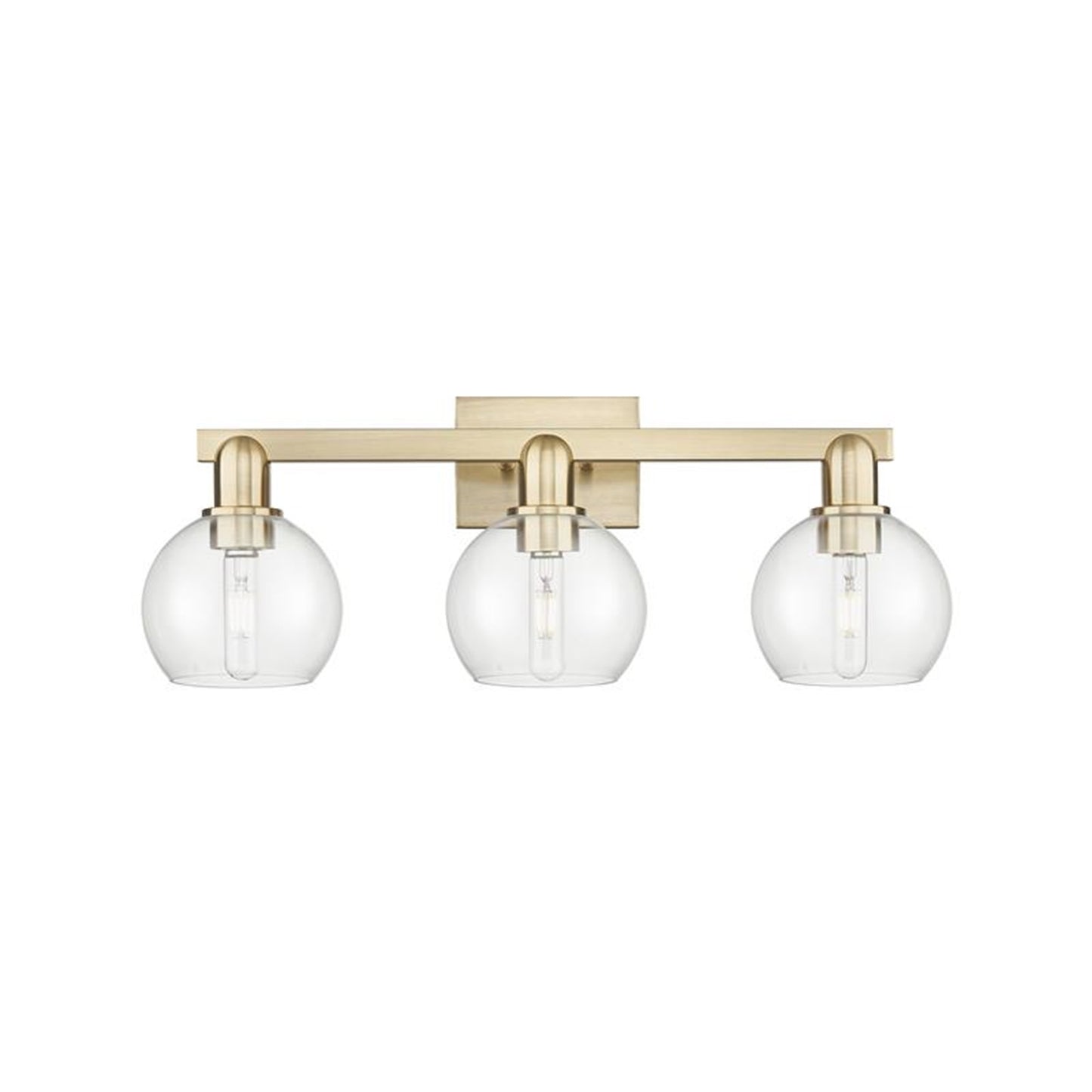 Innovations Athens 25in 3-Light Bath Vanity Light | Industrial Champagne Bronze Steel and Clear Glass | Bathroom Vanity | 24.88 x | Model 716-3W-CB-G122-6