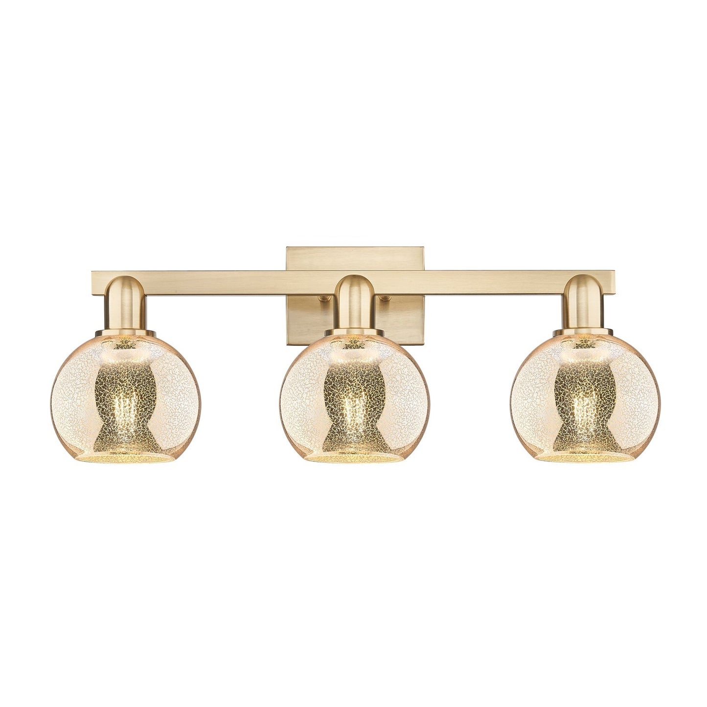 Innovations Athens 24in 3-Light Bath Vanity Light | Industrial Champagne Bronze Steel and Mercury Glass | Bathroom Vanity & | Model 716-3W-CB-G128-6