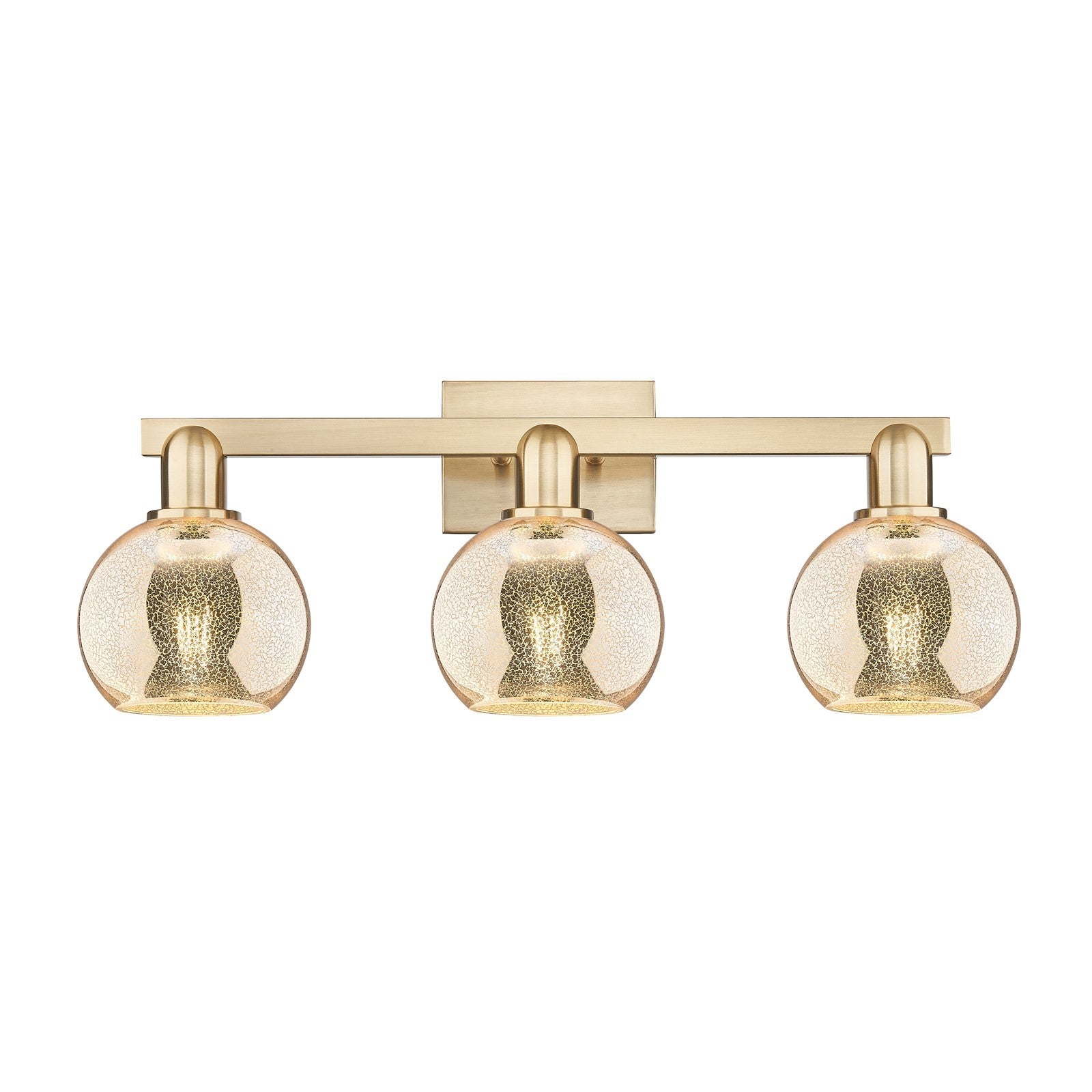 Innovations Athens 24in 3-Light Bath Vanity Light | Industrial Champagne Bronze Steel and Mercury Glass | Bathroom Vanity & | Model 716-3W-CB-G128-6