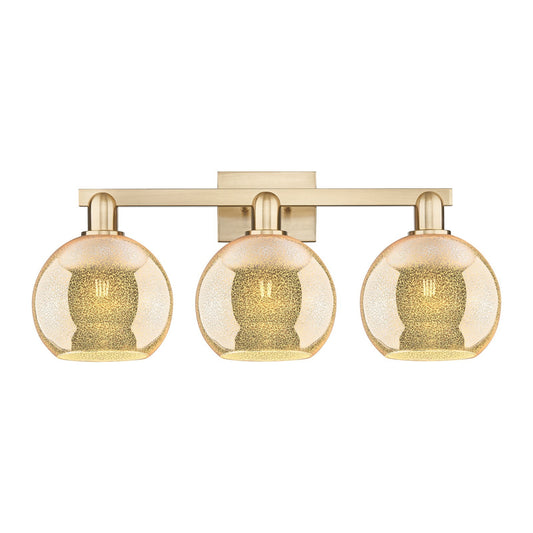 Innovations Athens 27in 3-Light Bath Vanity Light | Industrial Champagne Bronze Steel and Mercury Glass | Bathroom Vanity | 27 x | Model 716-3W-CB-G128-8