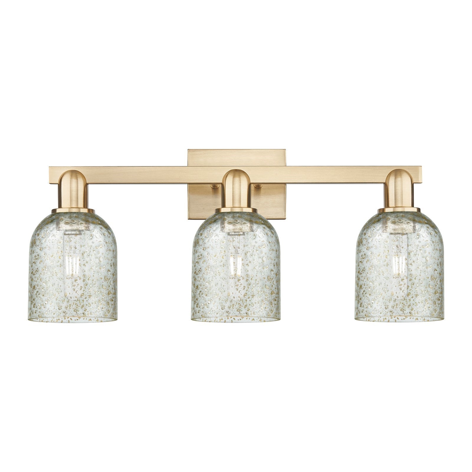 Innovations Caledonia 24in 3-Light Bath Vanity Light | Industrial Champagne Bronze Steel and Mica Glass | Bathroom Vanity & Powder | Model 716-3W-CB-G259