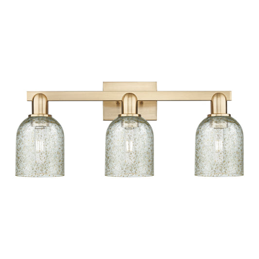 Innovations Caledonia 24in 3-Light Bath Vanity Light | Industrial Champagne Bronze Steel and Mica Glass | Bathroom Vanity & Powder | Model 716-3W-CB-G259