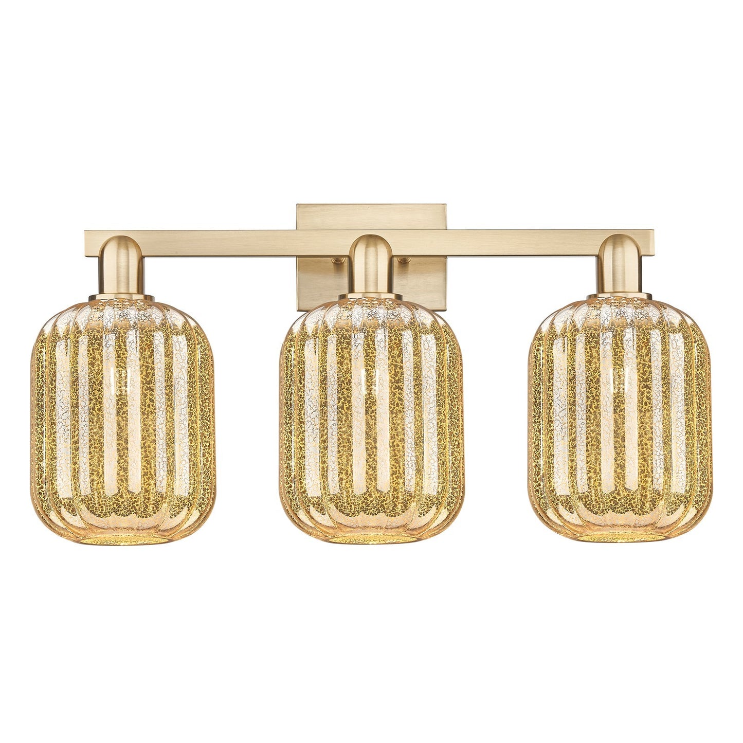 Innovations Preston Cylinder 26in 3-Light Bath Vanity | Industrial Champagne Bronze Steel and Mercury Glass | Bathroom Vanity & | Model 716-3W-CB-G460-7ME