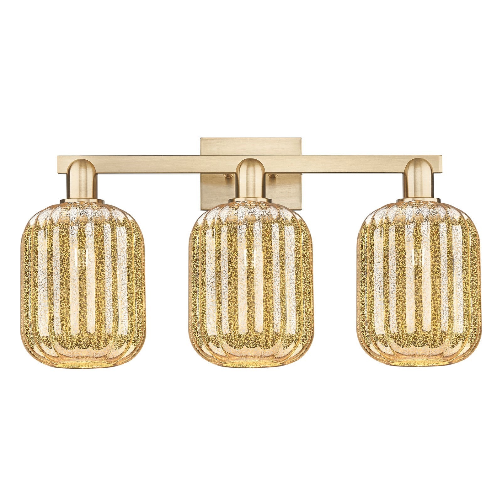 Innovations Preston Cylinder 26in 3-Light Bath Vanity | Industrial Champagne Bronze Steel and Mercury Glass | Bathroom Vanity & | Model 716-3W-CB-G460-7ME