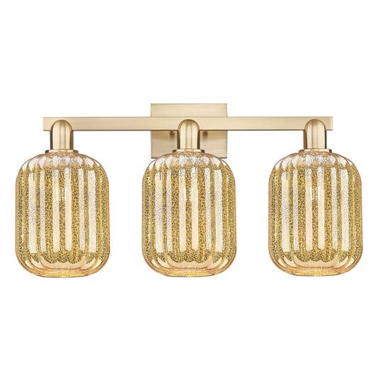 Innovations Preston Cylinder 26in 3-Light Bath Vanity | Industrial Champagne Bronze Steel and Mercury Glass | Bathroom Vanity & | Model 716-3W-CB-G460-7ME