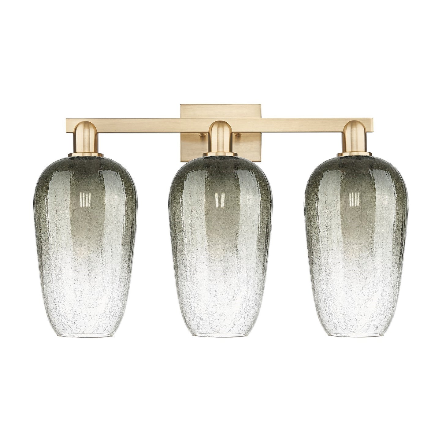 Innovations Brookhaven Flute 26in 3-Light Bath Vanity | Industrial Champagne Bronze Steel and Slate Glass | Bathroom Vanity | Model 716-3W-CB-G484-7SL