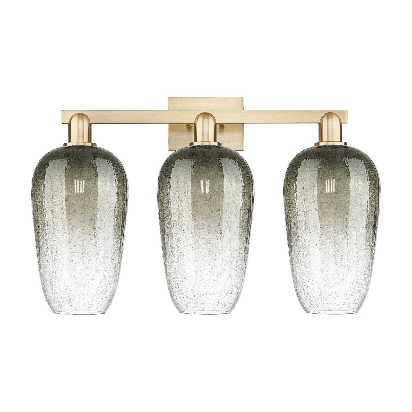 Innovations Brookhaven Flute 26in 3-Light Bath Vanity | Industrial Champagne Bronze Steel and Slate Glass | Bathroom Vanity | Model 716-3W-CB-G484-7SL