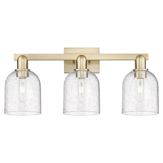 Innovations Bella 25in 3-Light Bath Vanity Light | Industrial Champagne Bronze Steel and Seedy Glass | Bathroom Vanity | 24.5 | Model 716-3W-CB-G558-6SDY
