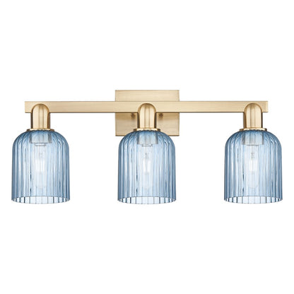 Innovations Bridal Veil 3Lt 24" Bath, Champagne Bronze/Blue - 716-3W-CB-G559-5BL
