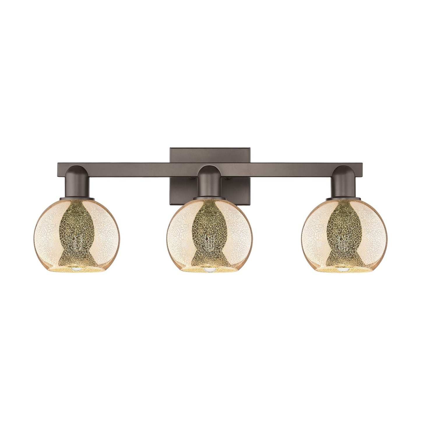 Innovations Athens 24in 3-Light Bath Vanity | Industrial Oil Rubbed Bronze and Mercury Glass | Bathroom Vanity Light | 23.88 x | Model 716-3W-OB-G128-6