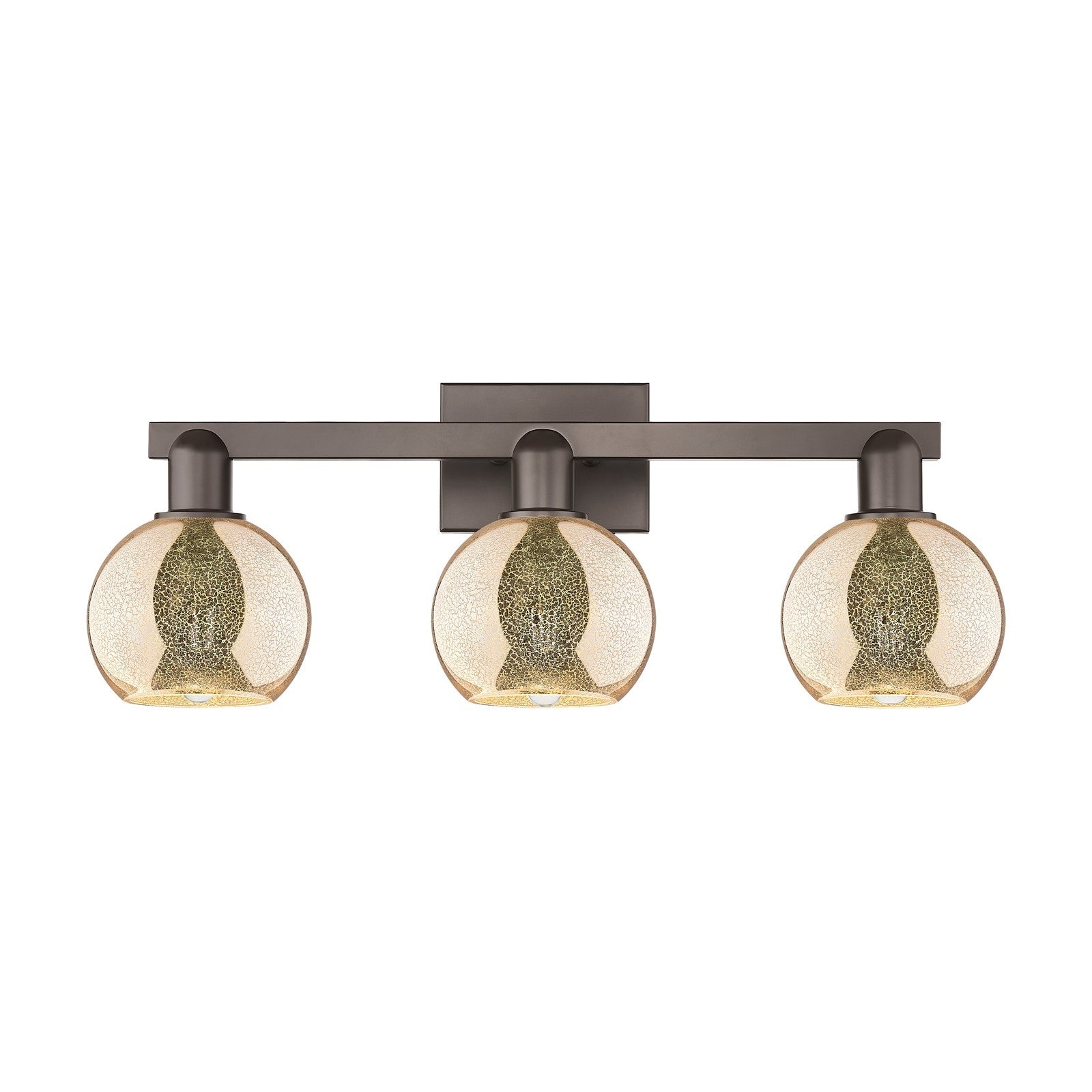 Innovations Athens 24in 3-Light Bath Vanity | Industrial Oil Rubbed Bronze and Mercury Glass | Bathroom Vanity Light | 23.88 x | Model 716-3W-OB-G128-6