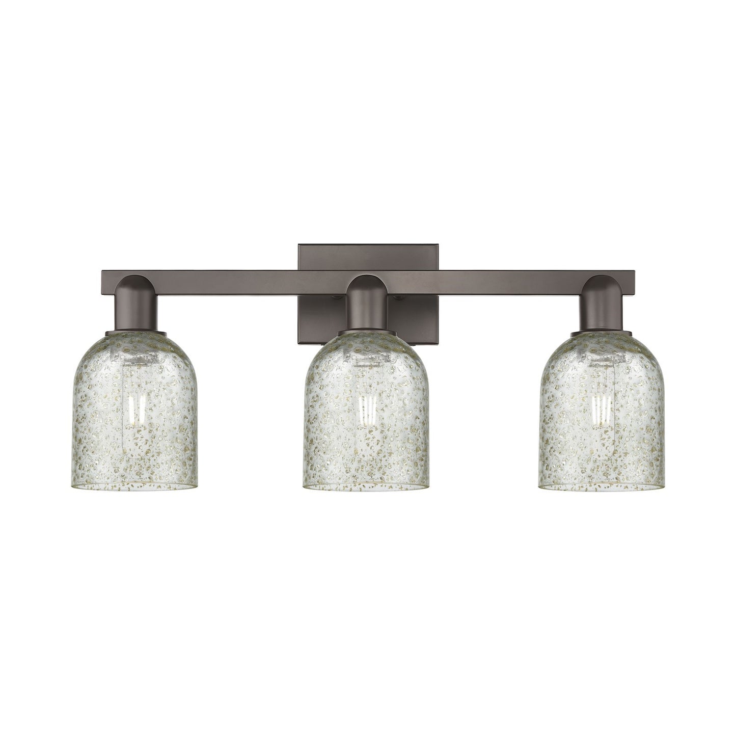 Innovations Caledonia 24in 3-Light Bath Vanity Light | Industrial Oil Rubbed Bronze Steel and Mica Glass | Bathroom Vanity | 24 x | Model 716-3W-OB-G259