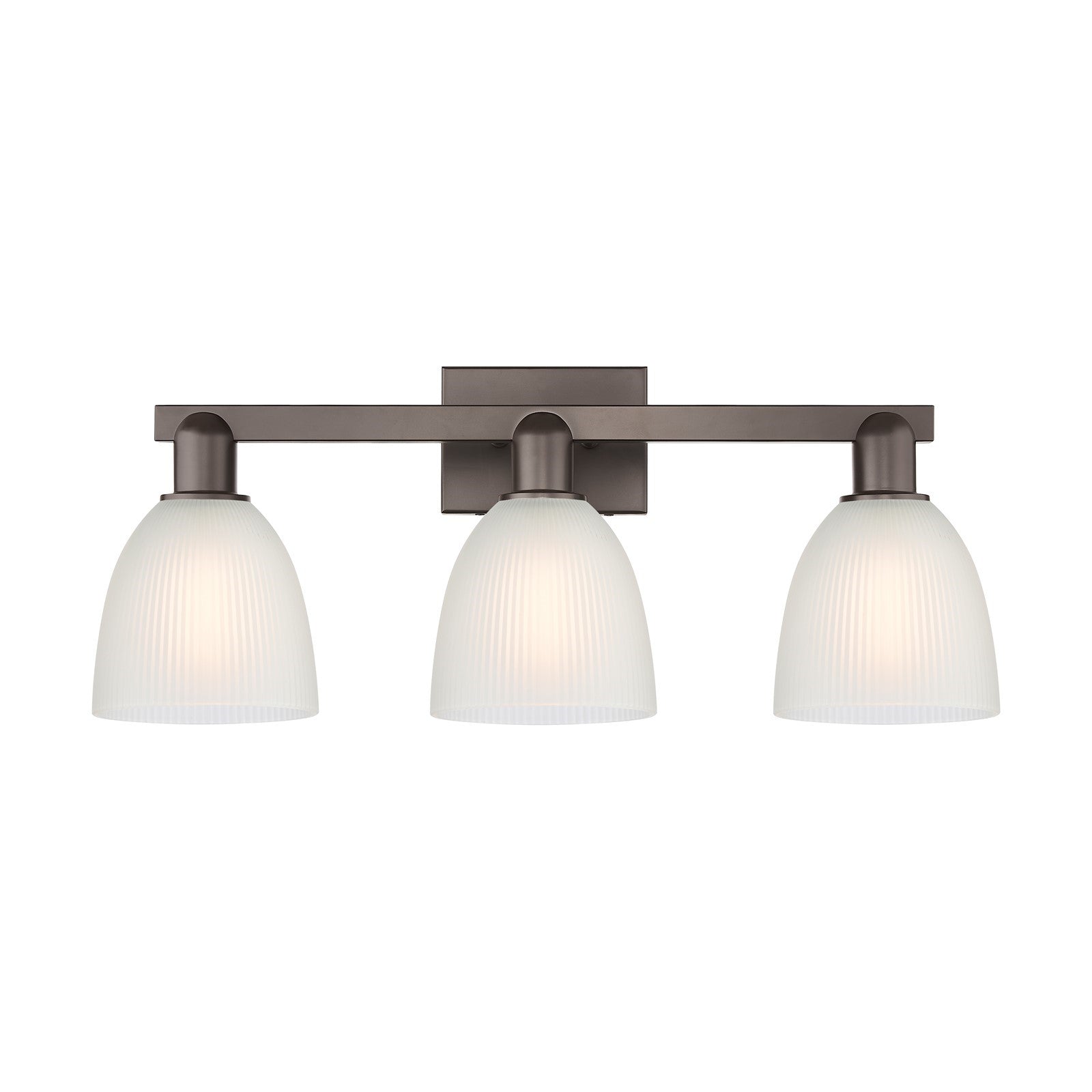 Innovations Castile 25in 3-Light Bath Vanity Light | Industrial Oil Rubbed Bronze and White Glass | Bathroom Vanity | 25 x 10.75 x | Model 716-3W-OB-G381