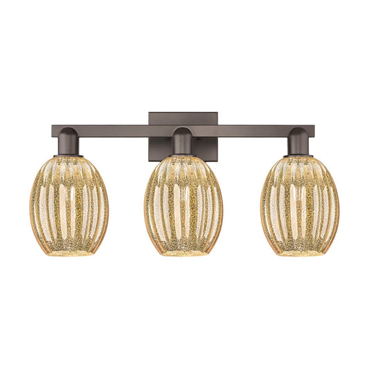 Innovations Preston 3Lt 26" Bell Bath, Oiled Bronze/Mercury - 716-3W-OB-G459-6ME