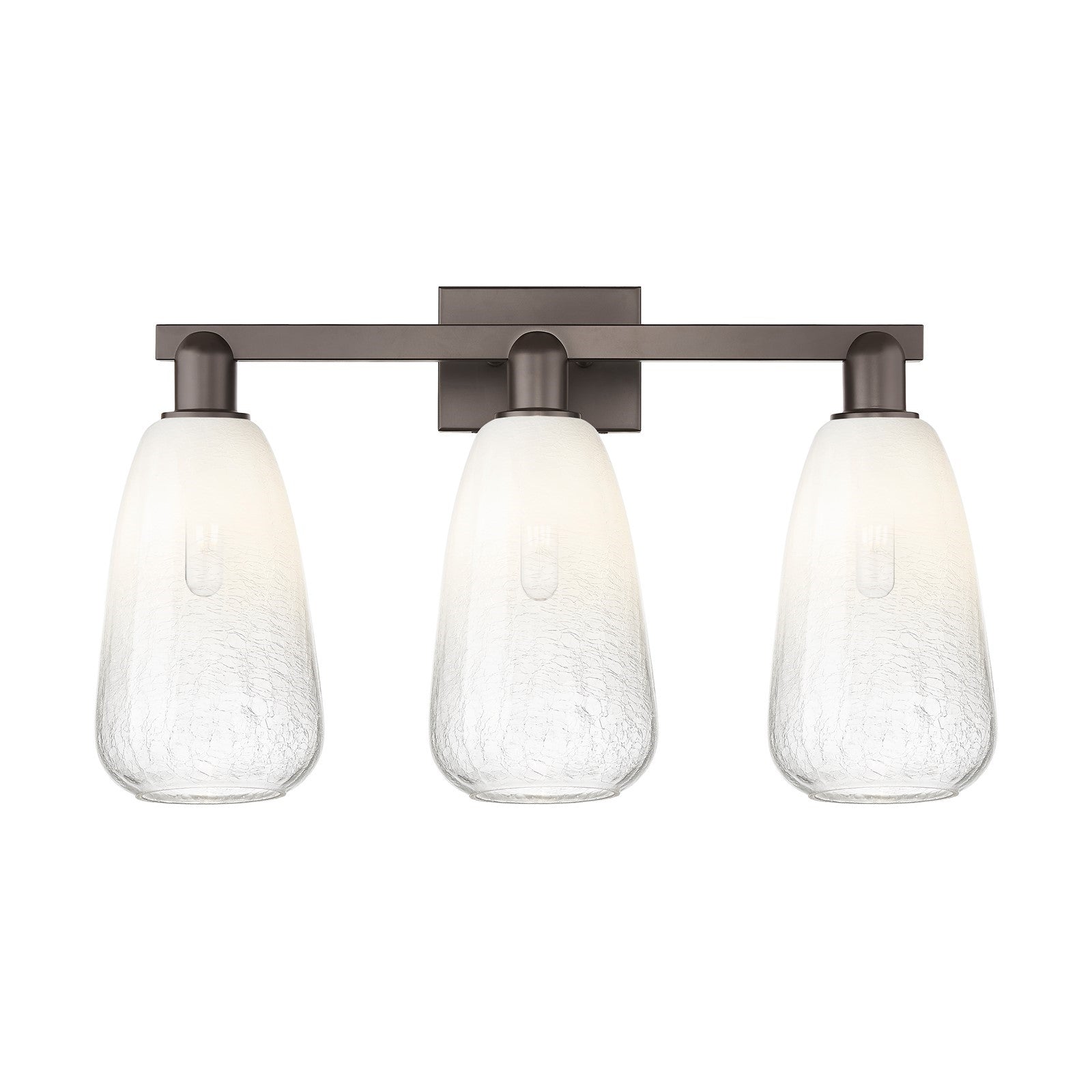 Innovations Brookhaven Almond 26in 3-Light Bath Vanity Light | Industrial Oil Rubbed Bronze and Opal Glass | Bathroom Vanity | Model 716-3W-OB-G480-6OP
