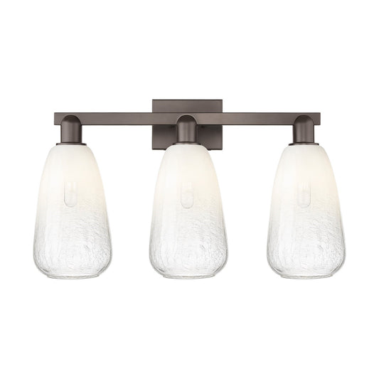 Innovations Brookhaven Almond 26in 3-Light Bath Vanity Light | Industrial Oil Rubbed Bronze and Opal Glass | Bathroom Vanity | Model 716-3W-OB-G480-6OP