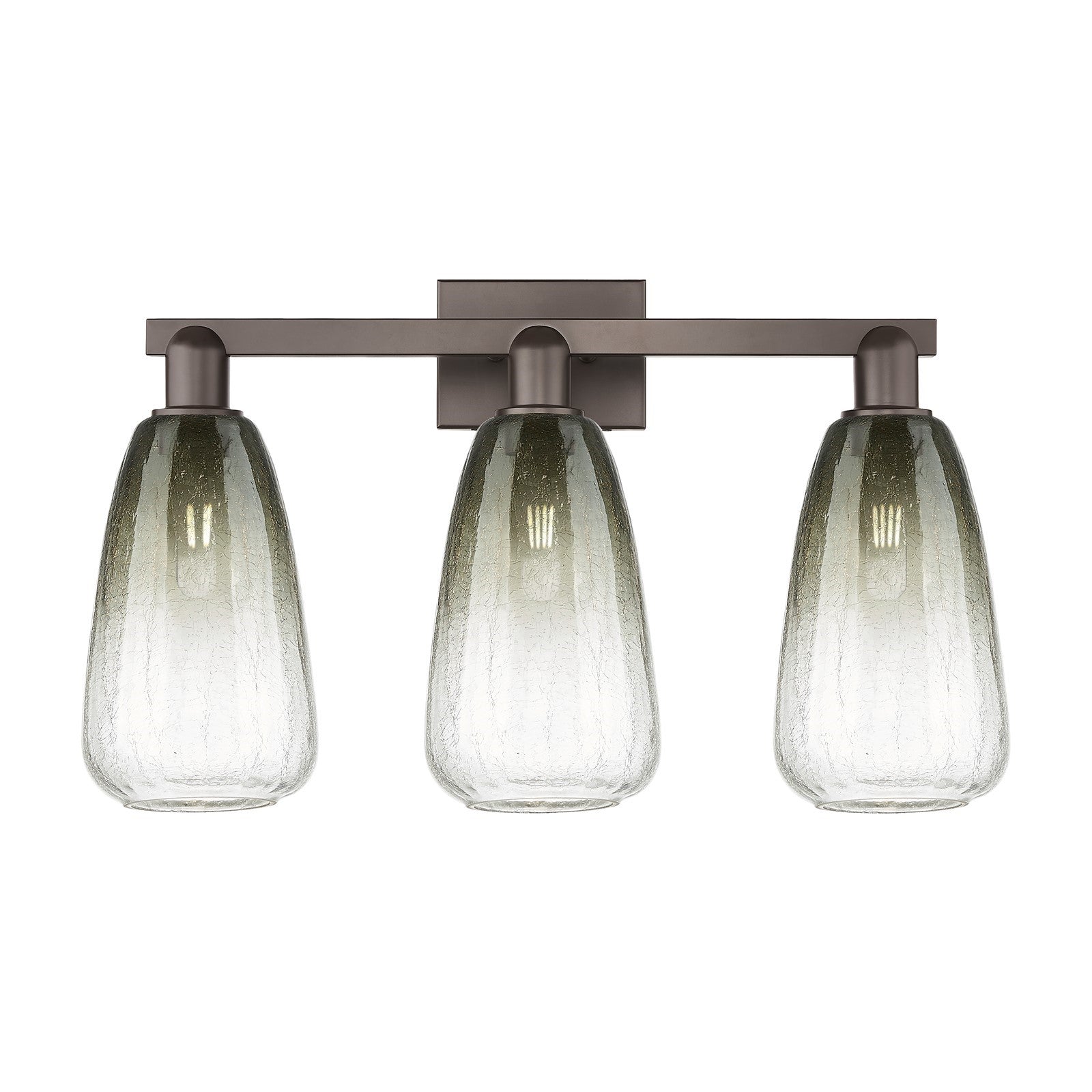 Innovations Brookhaven Almond 26in 3-Light Bath Vanity Light | Industrial Oil Rubbed Bronze and Slate Glass | Bathroom Vanity | Model 716-3W-OB-G480-6SL