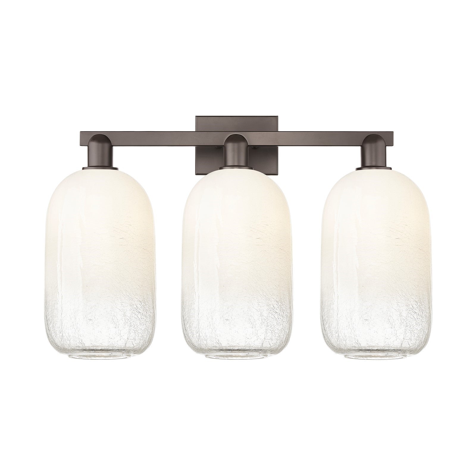 Innovations Brookhaven Cloche 26in 3-Light Bath Vanity Light | Industrial Oil Rubbed Bronze and Opal Glass | Bathroom Vanity | Model 716-3W-OB-G482-7OP