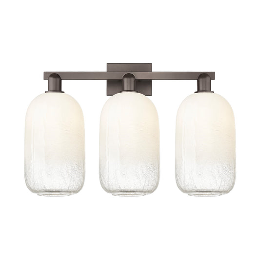 Innovations Brookhaven Cloche 26in 3-Light Bath Vanity Light | Industrial Oil Rubbed Bronze and Opal Glass | Bathroom Vanity | Model 716-3W-OB-G482-7OP