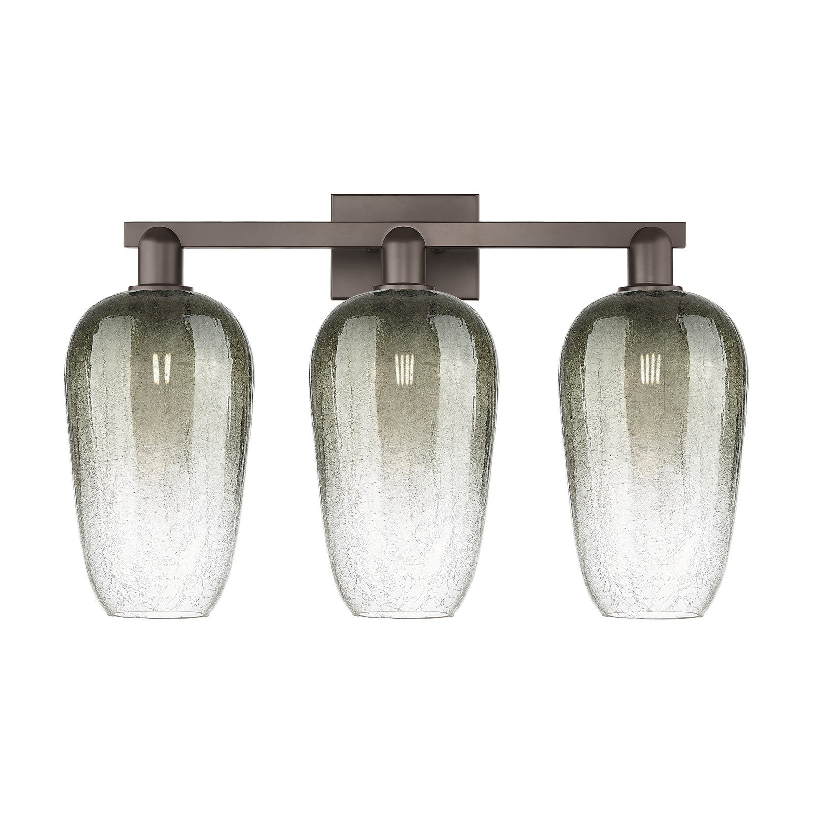 Innovations Brookhaven Flute 26in 3-Light Bath Vanity | Industrial Oil Rubbed Bronze Steel and Slate Glass | Bathroom Vanity & | Model 716-3W-OB-G484-7SL