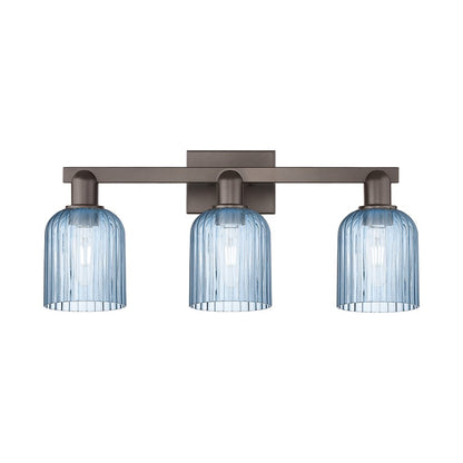 Innovations Bridal Veil 3Lt 24" Bath, Oiled Bronze/Blue - 716-3W-OB-G559-5BL