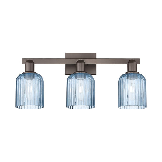 Innovations Bridal Veil 3Lt 24" Bath, Oiled Bronze/Blue - 716-3W-OB-G559-5BL