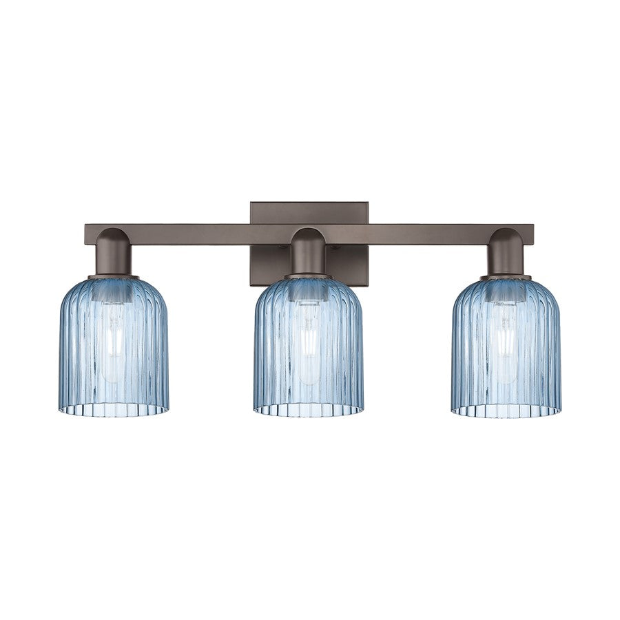 Innovations Bridal Veil 3Lt 24" Bath, Oiled Bronze/Blue