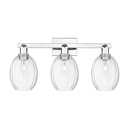 Innovations Preston 3Lt 26" Bell Bath Light, Chrome/Clear - 716-3W-PC-G459-6CL