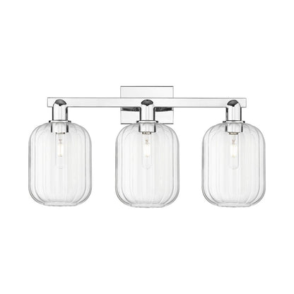 Innovations Preston 3Lt 26" Jar Bath Light, Chrome/Clear - 716-3W-PC-G460-7CL