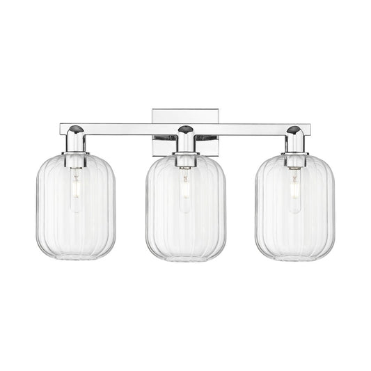 Innovations Preston 3Lt 26" Jar Bath Light, Chrome/Clear - 716-3W-PC-G460-7CL